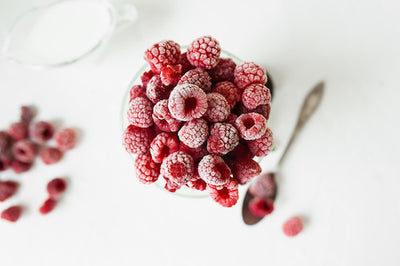 Probiotic Powered Cocoa-Raspberry Frozen Yogurt