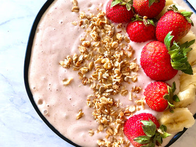 POST Birthday Cake Strawberry Smoothie Bowl