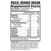 Build Orange Dream Supplement Facts