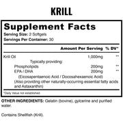 Krill Supplement Facts