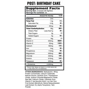 POST Birthday Cake Supplement Facts