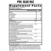 PRE Blue Raz Supplement Facts
