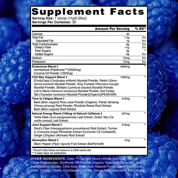 Natural Pre Workout Blue Raz SFP